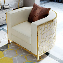 Living room sofa combination wrought iron gold-plated legs high-density sponge custom-made plus velvet leather fabric
